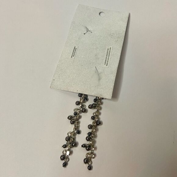 New Free People Judy Pearl Ear Chain with Rhinestones and Pearls Ear Cuff - Picture 9 of 13